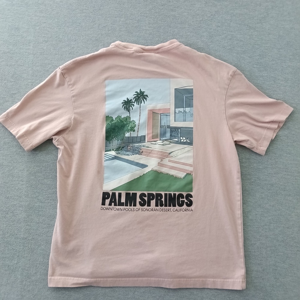 HM Palm Springs Relaxed Fit Graphic Tee Mens Medium Dusty Rose California Tee